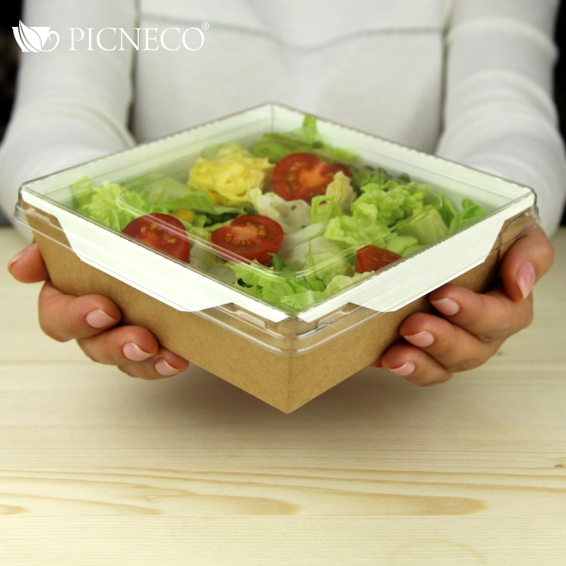 товар Контейнер бумажный с крышкой, 900мл, 150*150*55 мм, крафт BK064